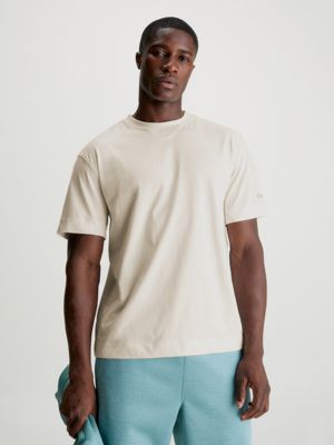 Buy Calvin Klein Men's Solid Oversized Fit T-Shirt (J323307YAF_Bright White  at