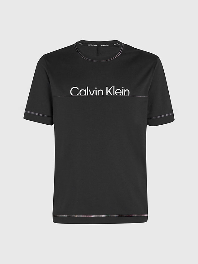 black logo-gym-t-shirt für herren - ck performance