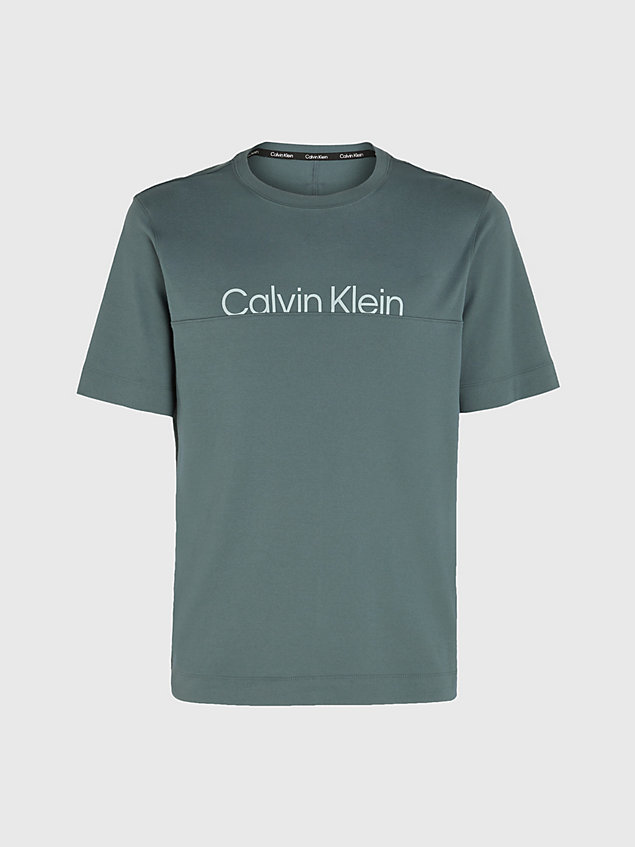 grey logo gym t-shirt for men ck performance
