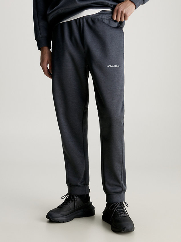 black relaxed joggers for men ck performance