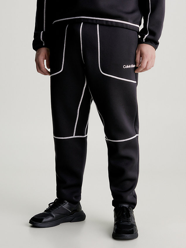 pantalon de jogging avec surpiqûres black pour hommes ck performance