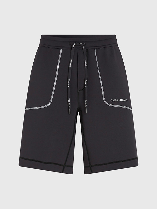black relaxed gym shorts for men ck performance