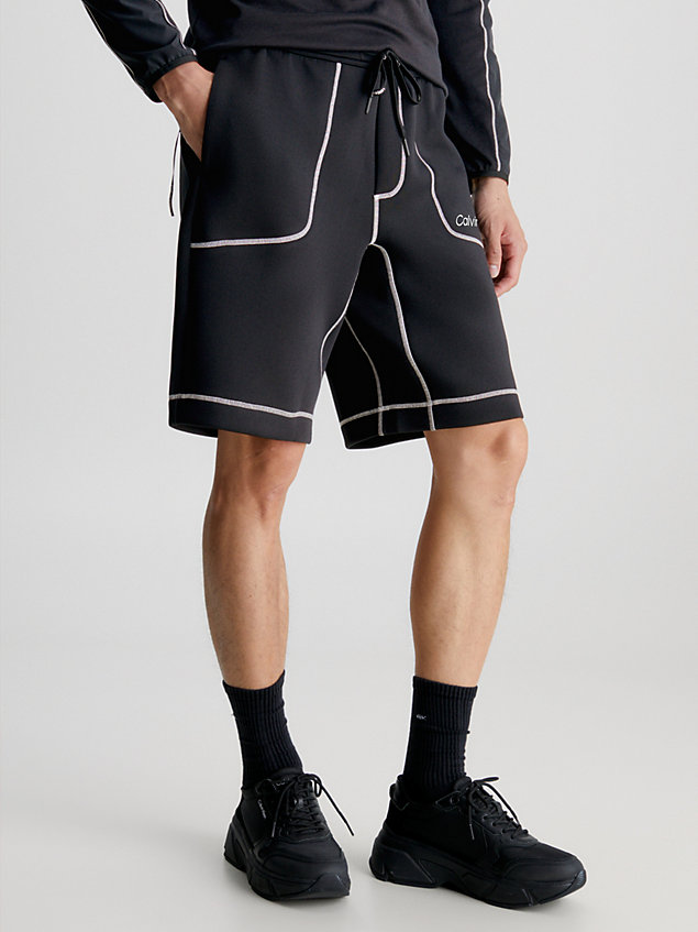 black relaxed gym shorts for men ck performance