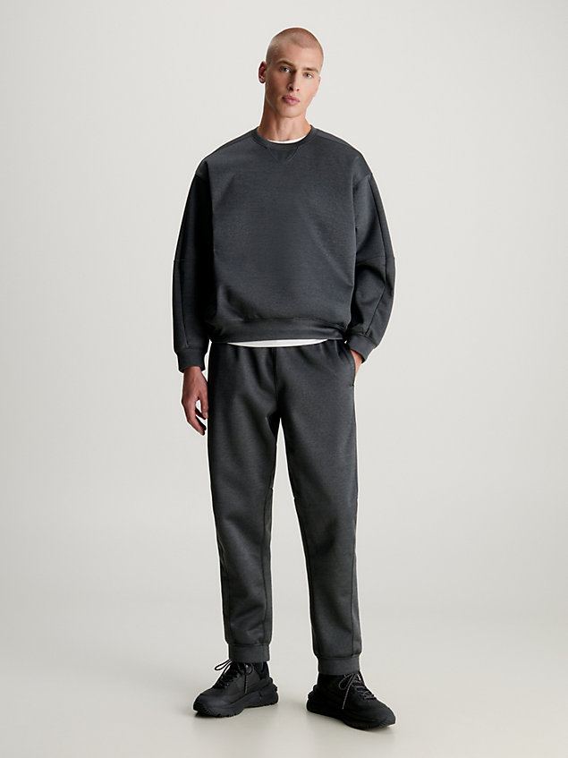 black bluza z dzianiny technicznej dla mężczyźni - ck performance