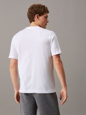 brillant white logo gym t-shirt for men ck sport