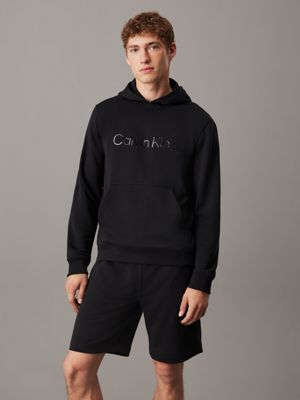 black french terry hoodie for men ck sport