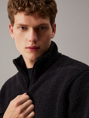 black beauty sherpa fleece pullover for men ck sport