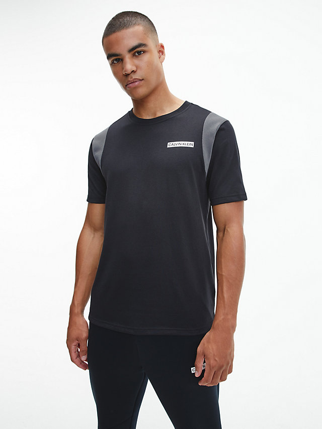CK Black/blackened Pearl Logo Gym T-Shirt undefined men Calvin Klein