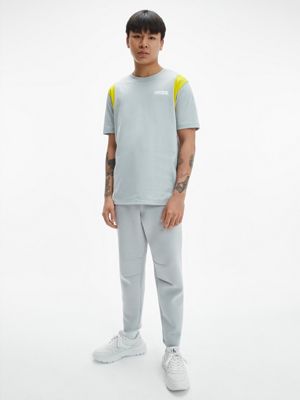HIGH RISE / CYBER YELLOW Logo Gym T-shirt for men CK PERFORMANCE