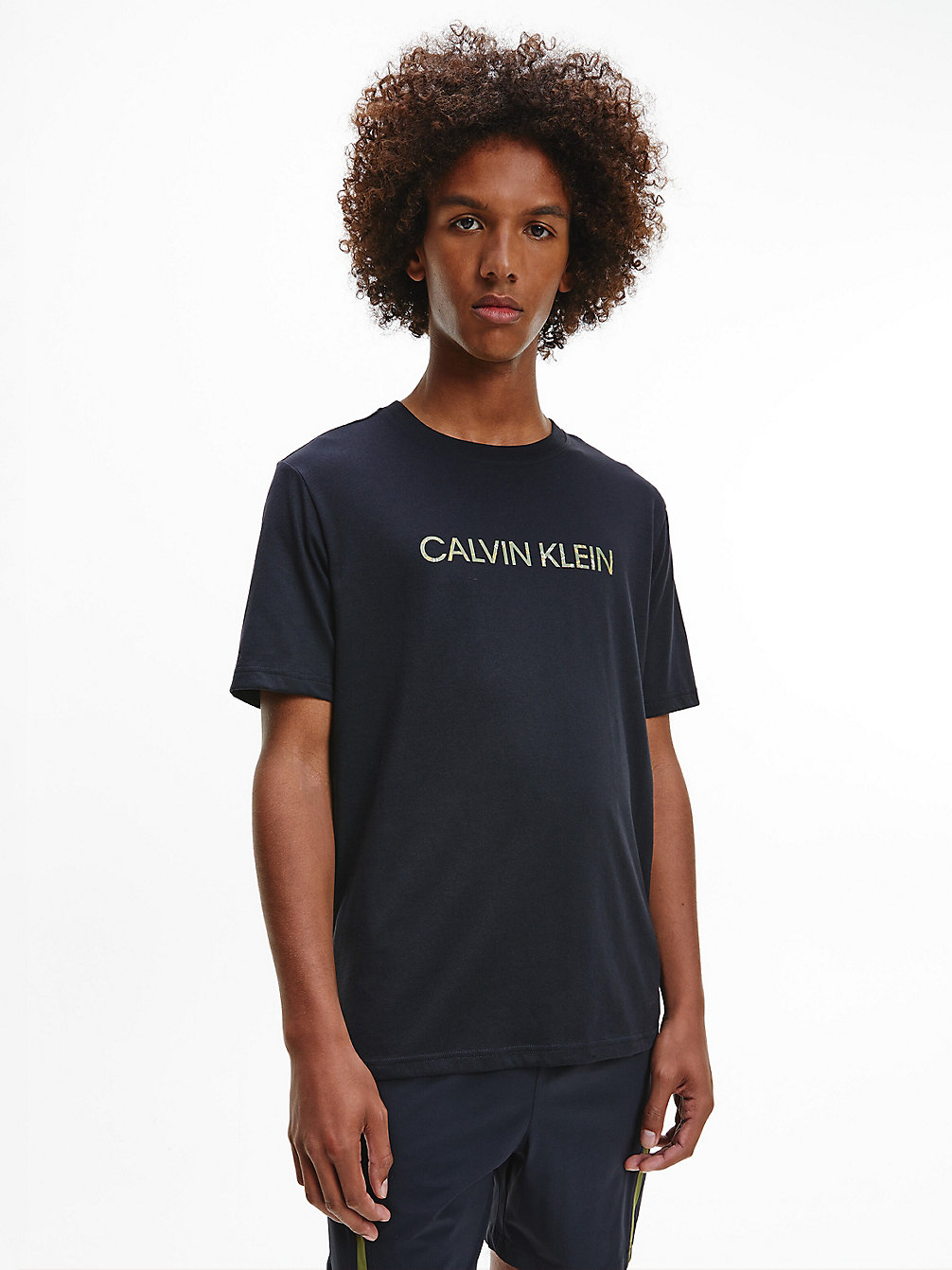 CK BLACK/CAPULET OLIVE Logo Gym T-Shirt undefined men Calvin Klein