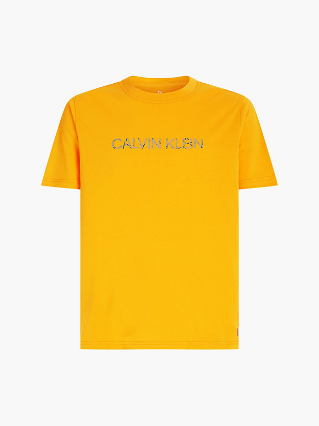 FLAME ORANGE/CAPULET OLIVE Camiseta deportiva con logo de hombre CK PERFORMANCE