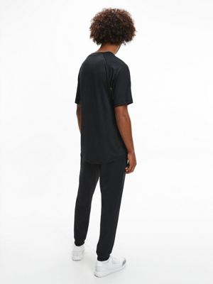 CK BLACK/CAPULET OLIVE Recycled Polyester Gym T-shirt for men CK PERFORMANCE