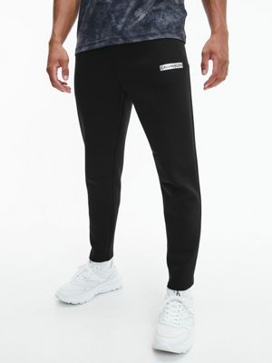 mens black tapered joggers