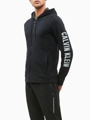 calvin klein black zip hoodie