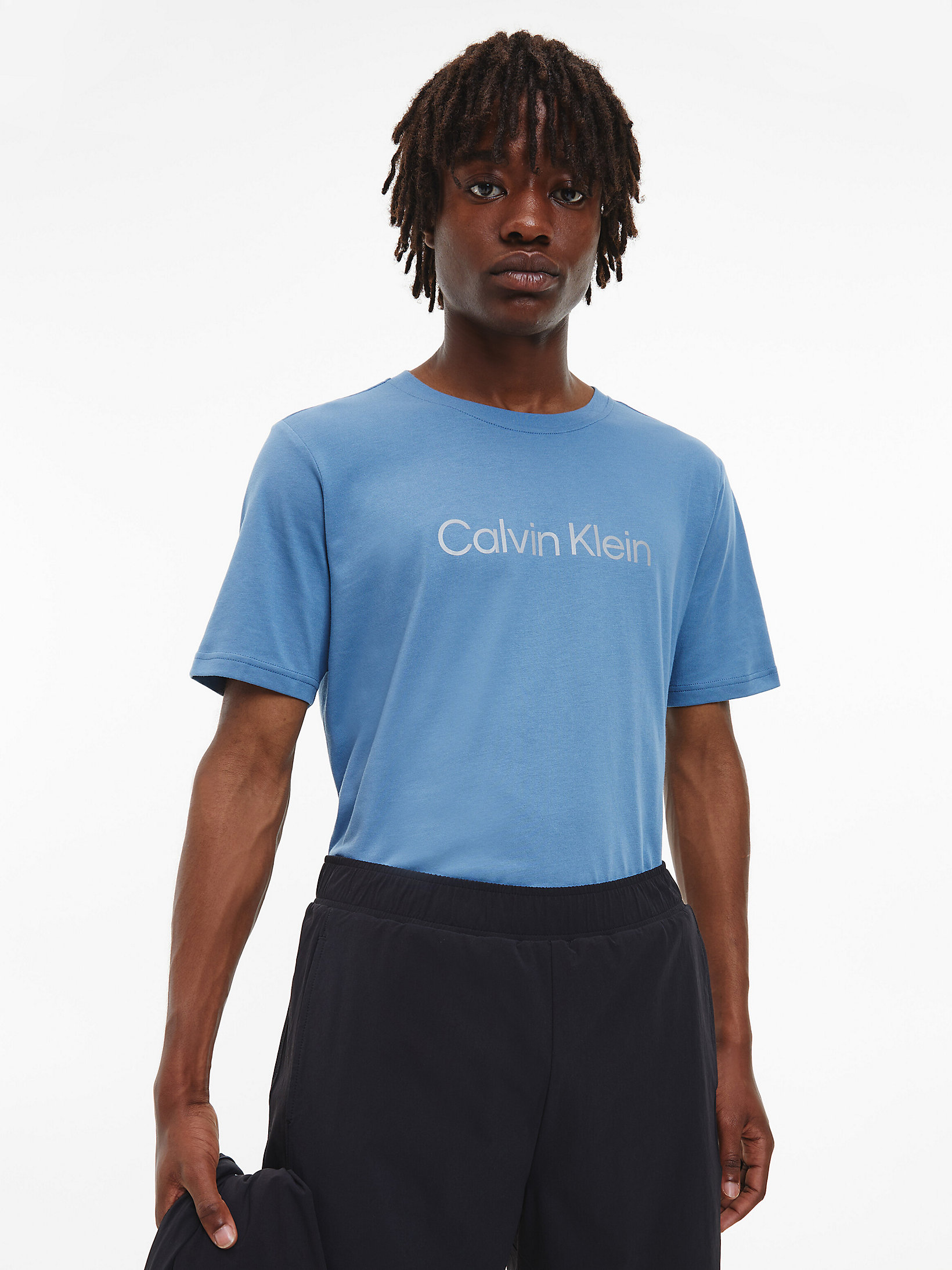 T-Shirt De Sport Avec Logo > Copen Blue > undefined hommes > Calvin Klein