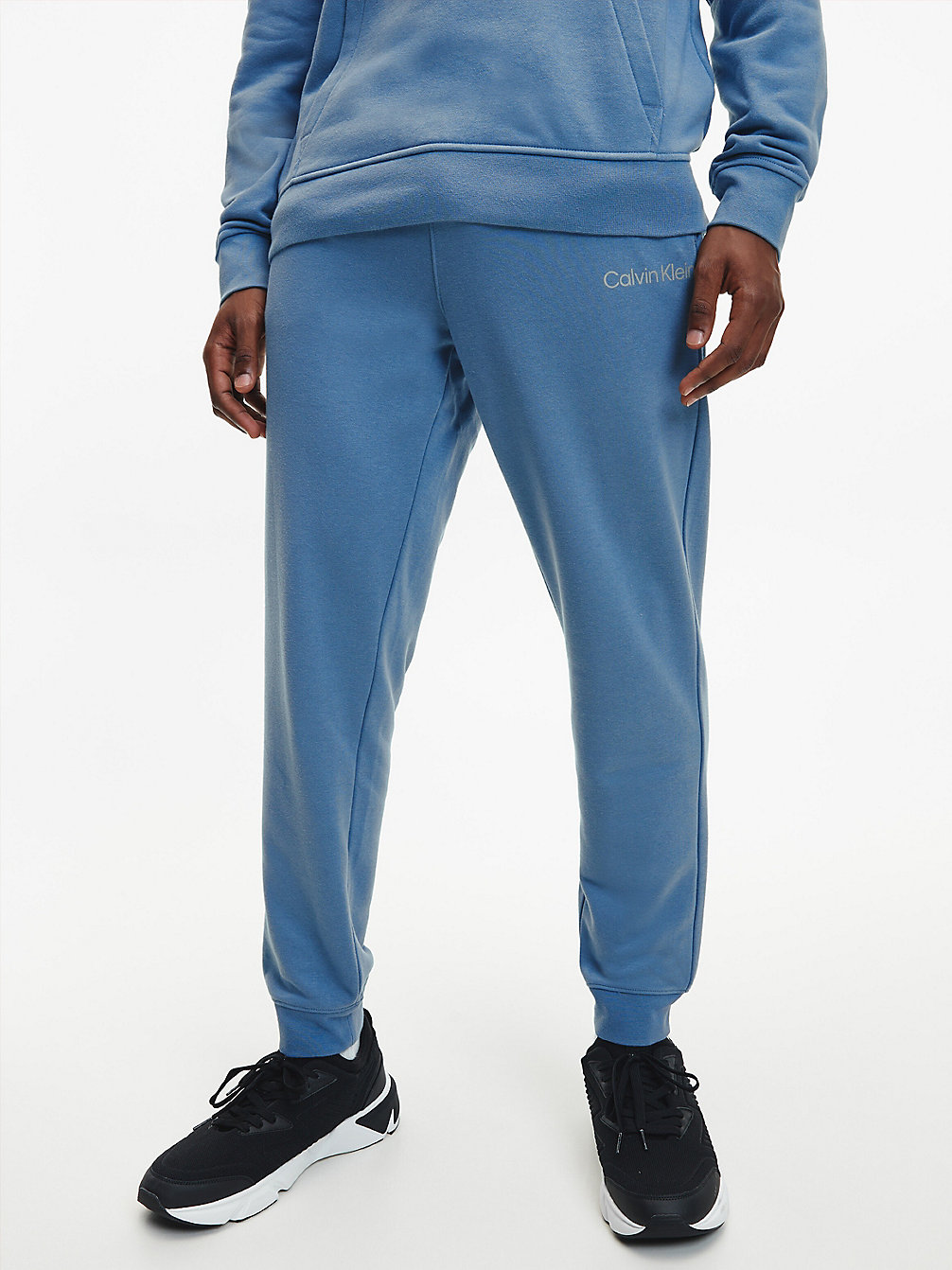 Pantaloni Da Tuta In Spugna Di Cotone Con Logo > COPEN BLUE > undefined uomo > Calvin Klein