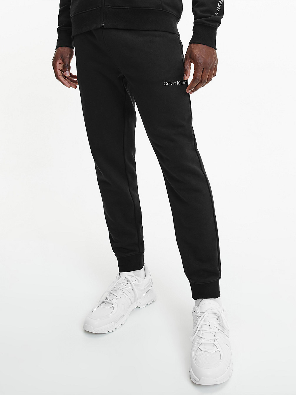 BLACK BEAUTY Pantalon De Jogging En Tissu Éponge De Coton Avec Logo undefined hommes Calvin Klein
