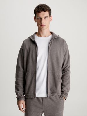 Calvin klein outlet grey zip hoodie