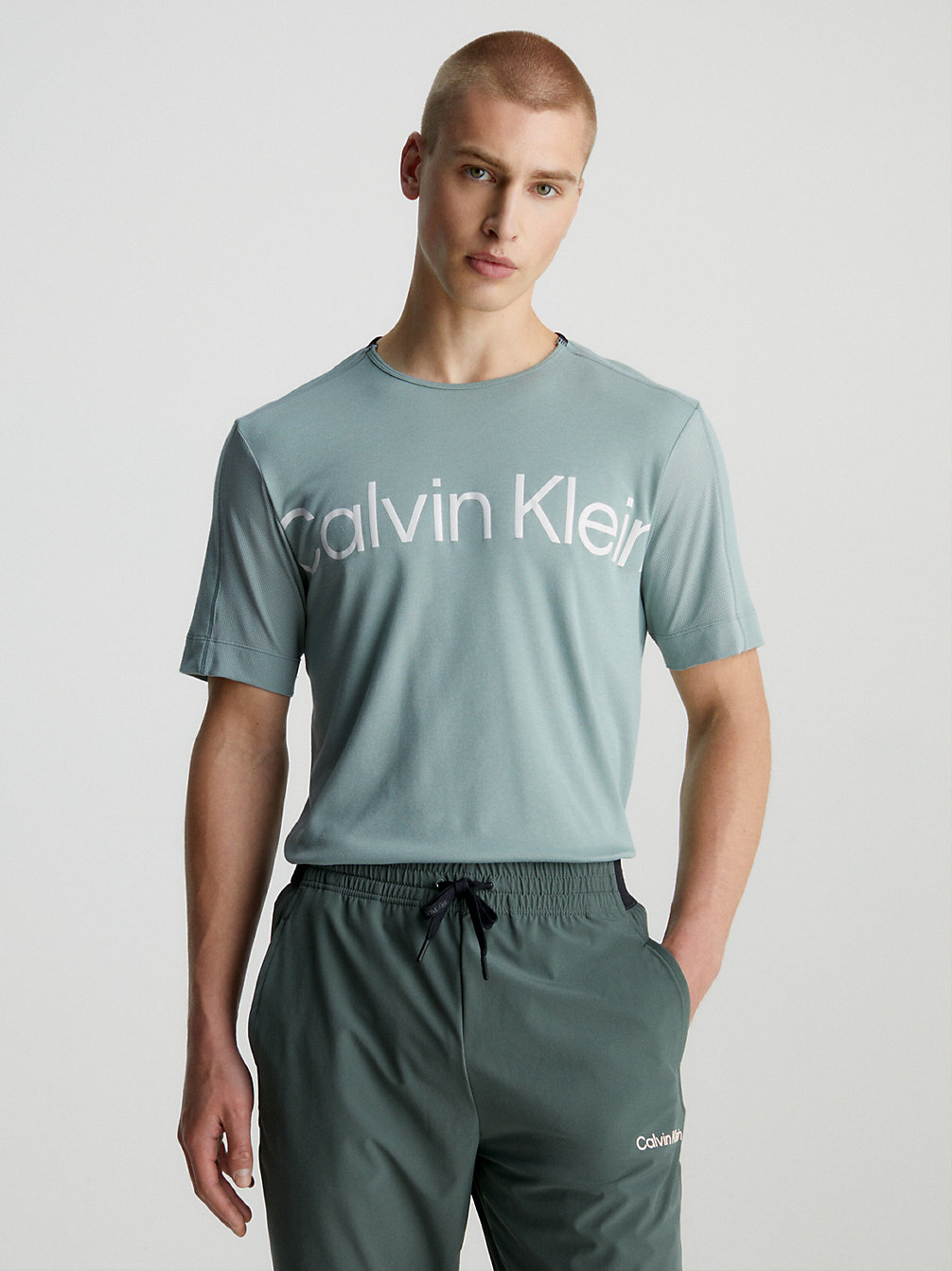 GREEN MILIEU Pique Gym T-Shirt undefined men Calvin Klein