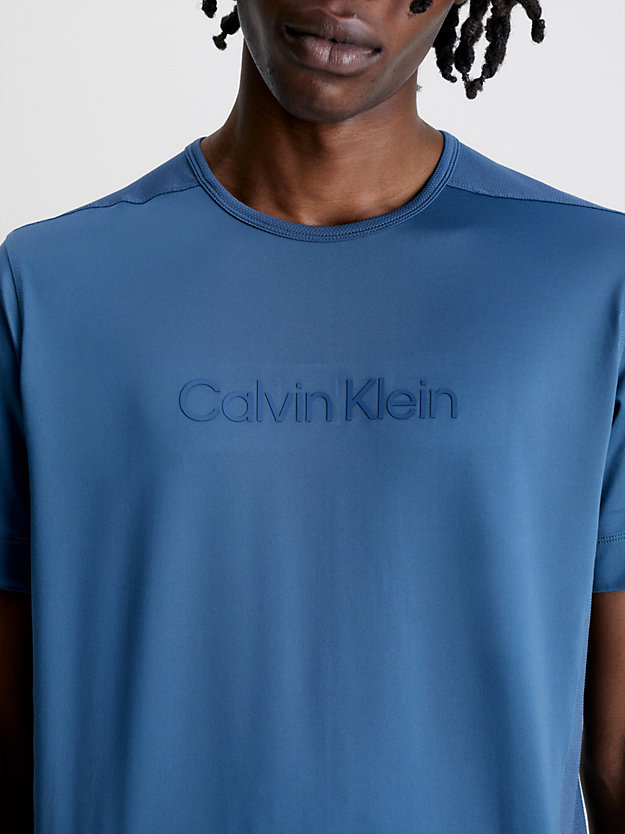 CRAYON BLUE Logo Gym-T-Shirt für Herren CK PERFORMANCE