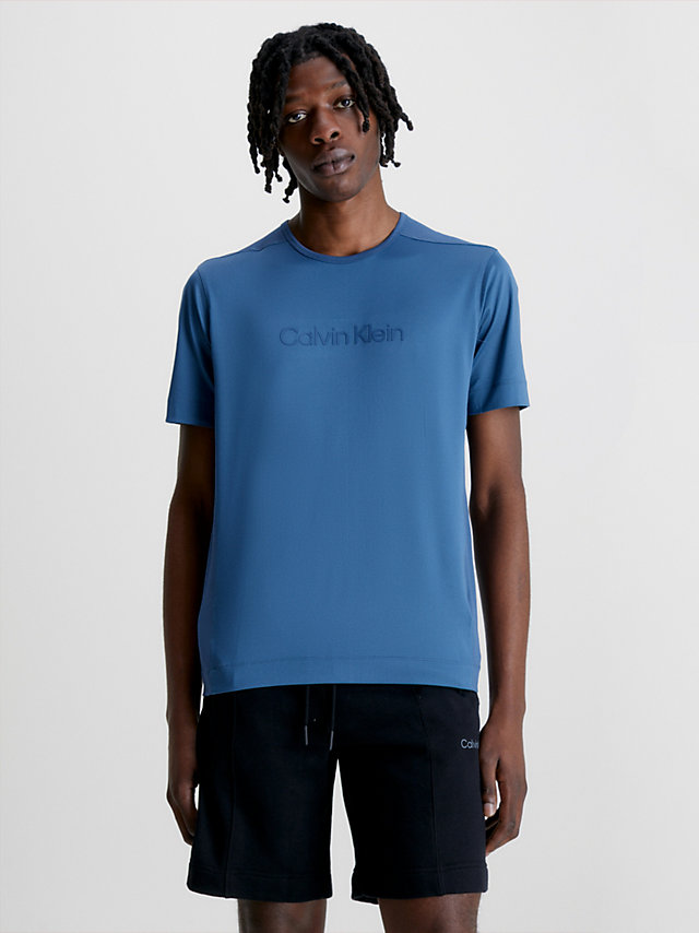 Crayon Blue Logo Gym T-Shirt undefined men Calvin Klein