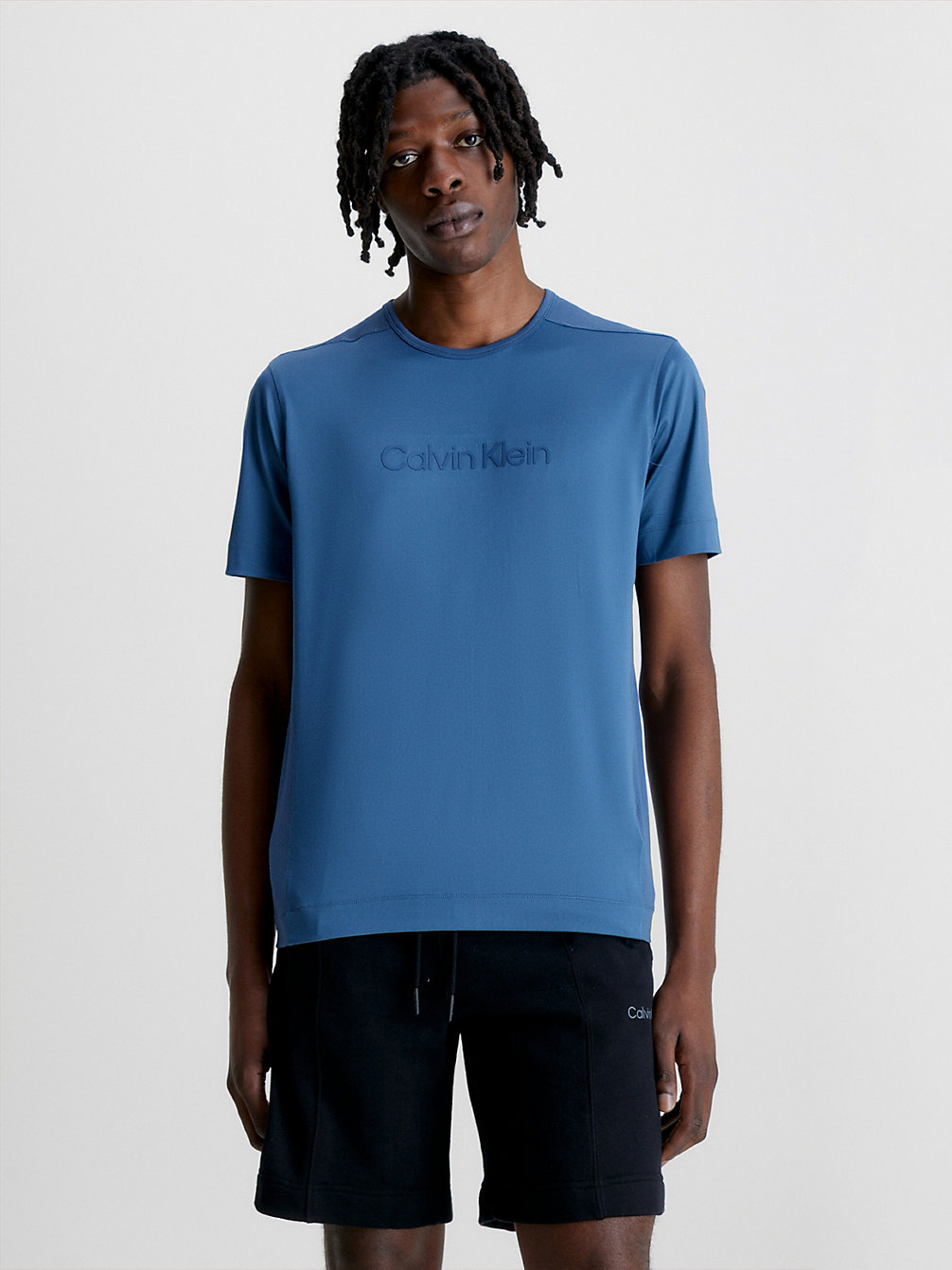 CRAYON BLUE Sport T-Shirt Met Logo undefined heren Calvin Klein
