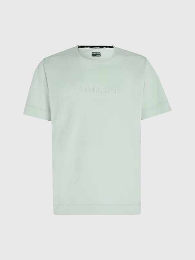 grey t-shirt sportowy z logo dla mężczyźni - ck performance