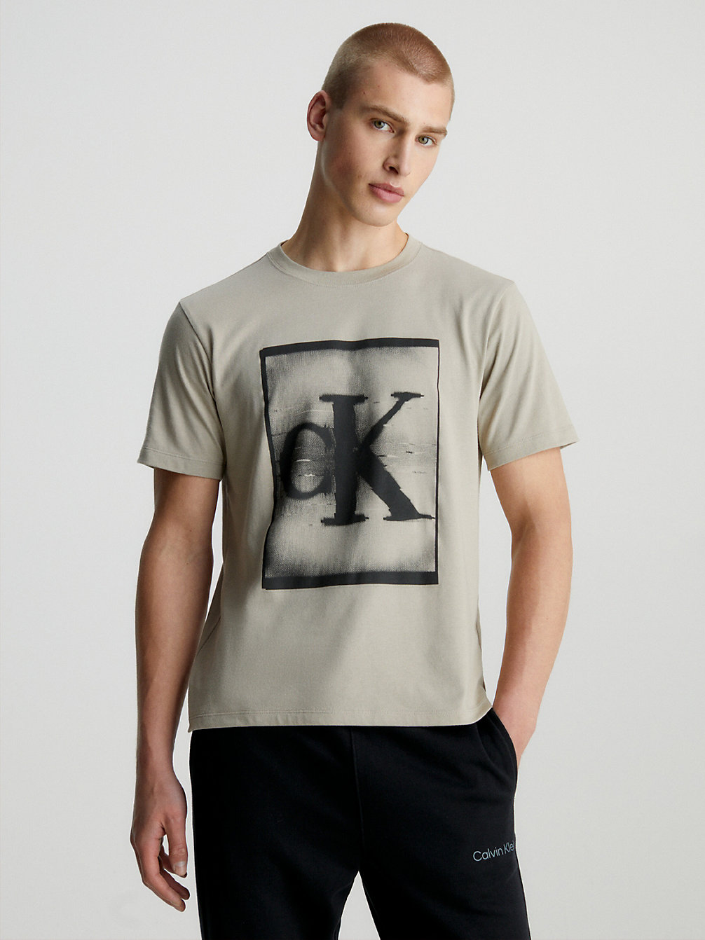WINTER LINEN T-Shirt De Sport Avec Logo undefined hommes Calvin Klein