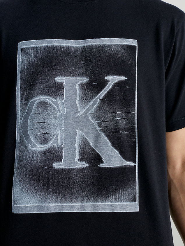 black logo gym t-shirt for men ck performance