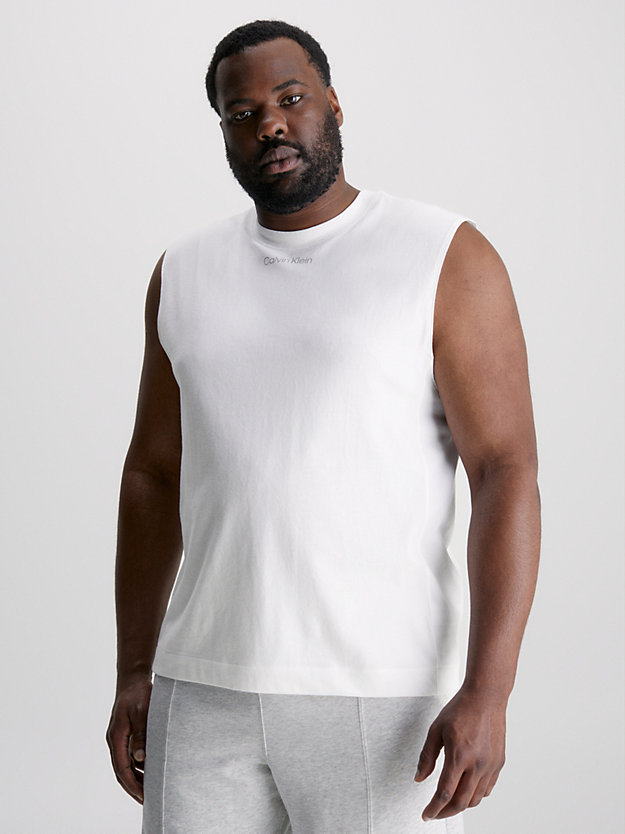 BRIGHT WHITE Camiseta de tirantes para el gimnasio de hombre CK PERFORMANCE
