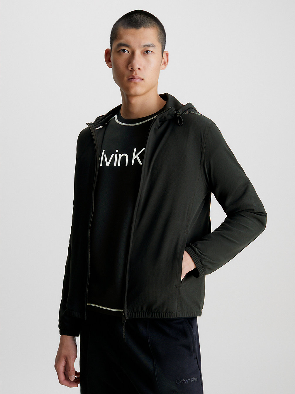 BLACK BEAUTY Hooded Windbreaker undefined men Calvin Klein