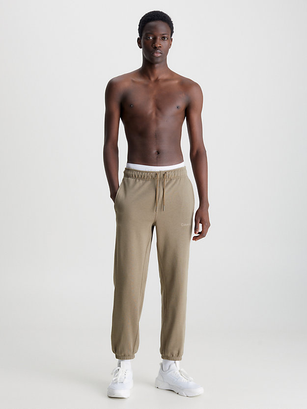 GRAY OLIVE Cotton Terry Joggers for men CK PERFORMANCE