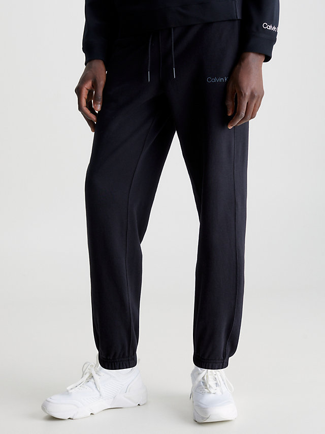 Black Beauty Cotton Terry Joggers undefined men Calvin Klein