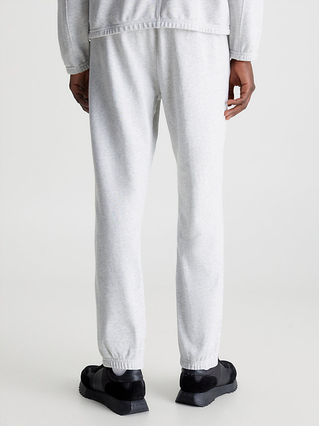 pantalon de jogging relaxed en tissu éponge de coton grey pour hommes ck performance