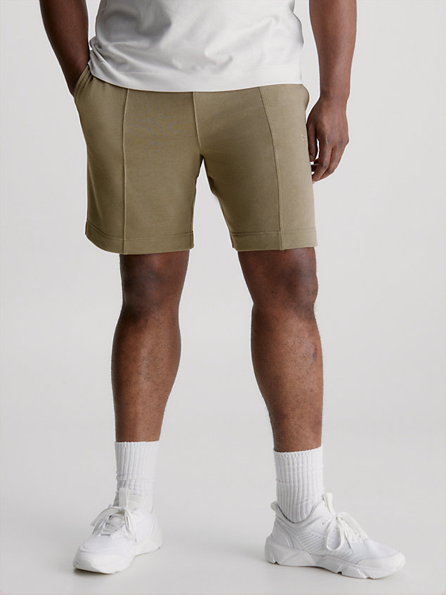 brown relaxed gym shorts for men ck performance