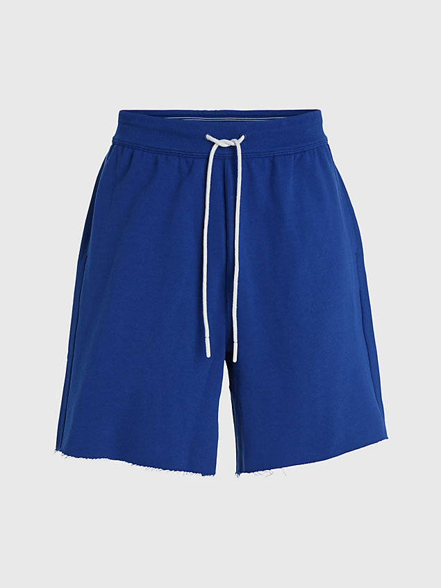 shorts deportivos en felpa de algodón blue de hombre ck performance