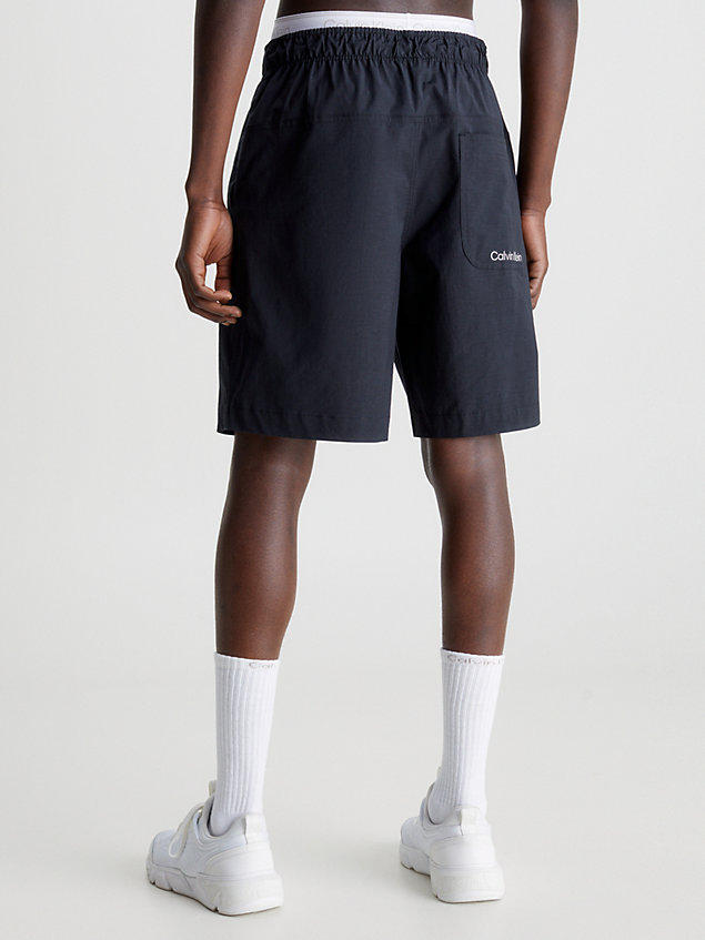black water-repellent gym shorts for men ck performance