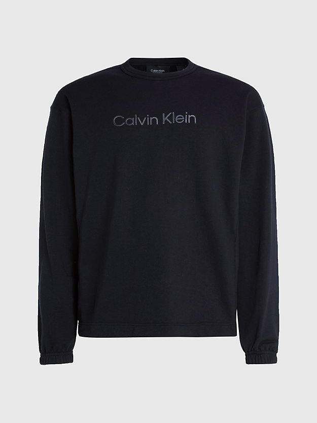black beauty cotton terry logo sweatshirt for men ck performance