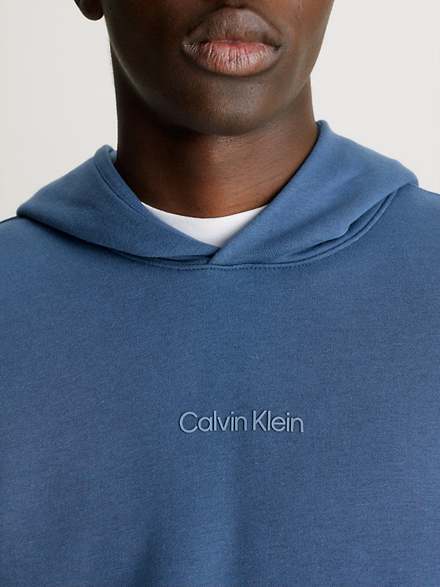 CRAYON BLUE Cotton Terry Hoodie for men CK PERFORMANCE