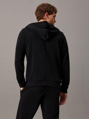 black beauty french terry zip up hoodie for men ck sport