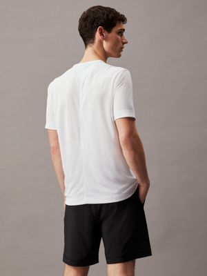 brilliant white gym t-shirt for men ck sport