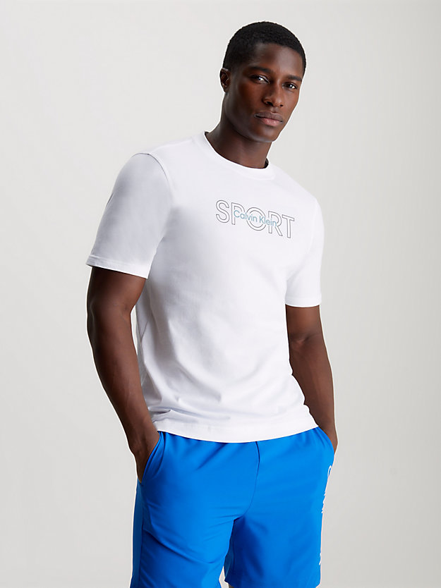 t-shirt de sport avec logo brilliant white pour hommes 