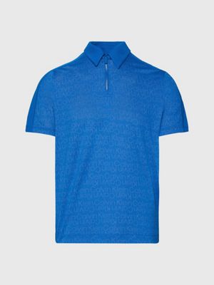 lapis blue logo mesh sport polo for men ck sport