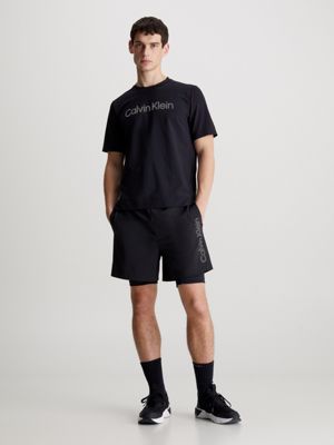 black beauty textured gym t-shirt for men ck sport