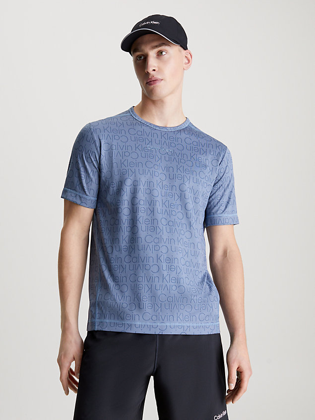 camiseta deportiva con logo blue de hombres 