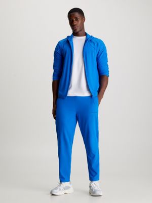 lapis blue ripstop tracksuit bottoms for men ck sport