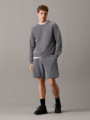 medium grey heather french terry gym shorts for men ck sport