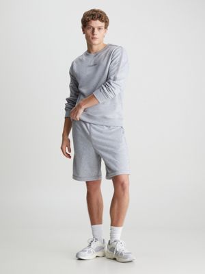 grey heather french terry gym shorts for men ck sport