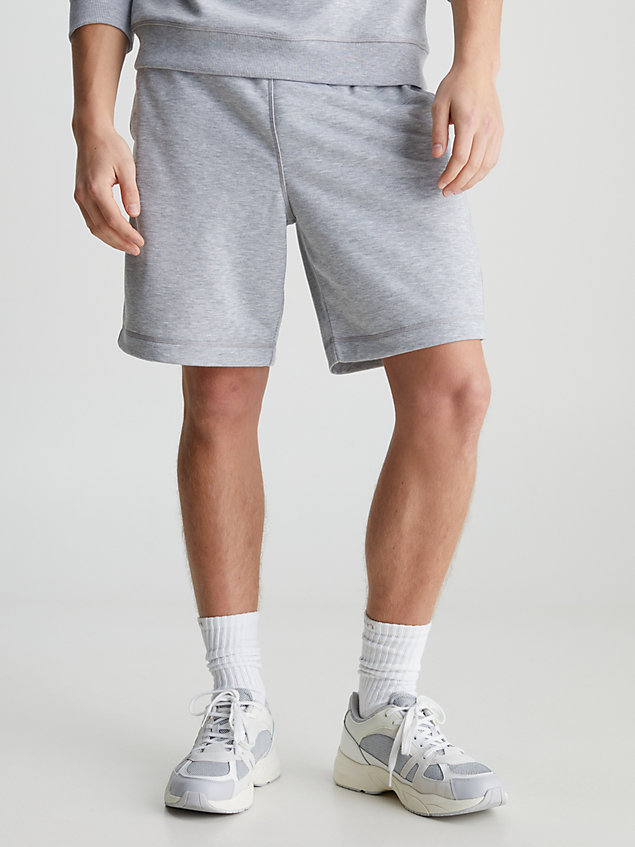 grey french terry gym shorts for men 