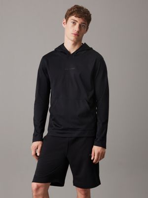 Calvin Klein Jeans SLANTED AOP LOGO RELAXED HOODIE Black - Free